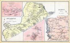 New Hampton Town, New Hampton, Belmont, Belmont town, New Hampshire State Atlas 1892